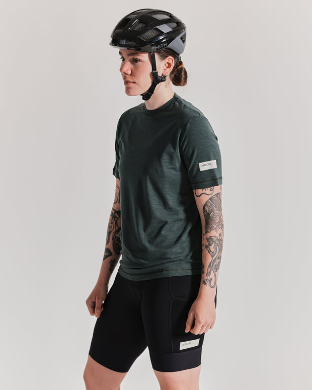 Albion All Road Merino Riding T-Shirt Pine
