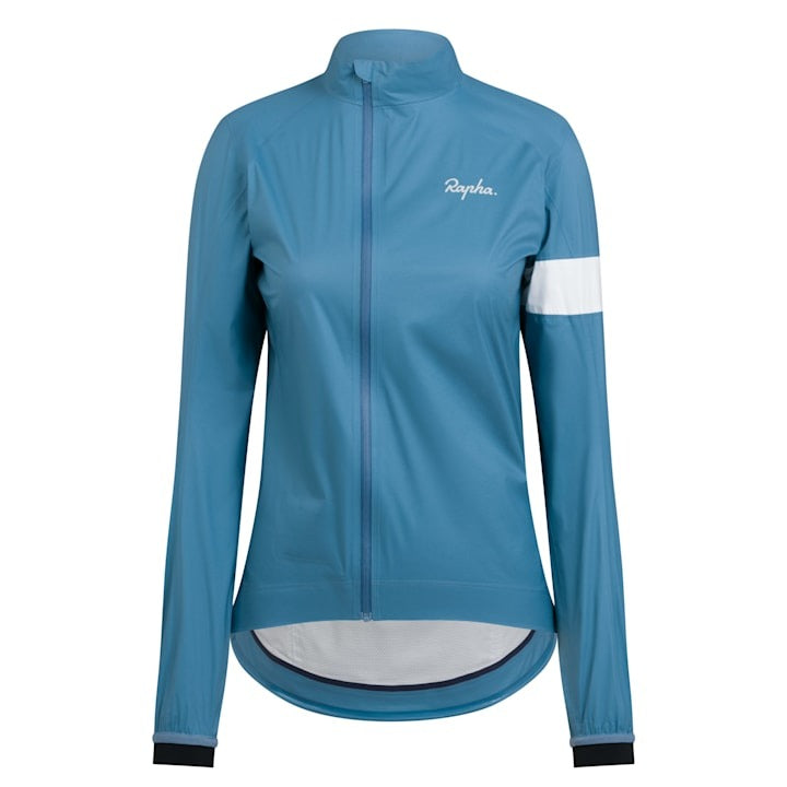 Rapha Core Women's Rain Jacket II Dusted Blue/White - Maats Cycling Culture