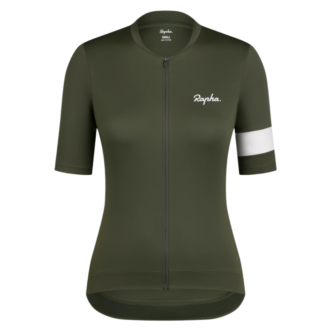 Rapha Core Women's Jersey Dark Green/White | Maats.cc – Maats.cc