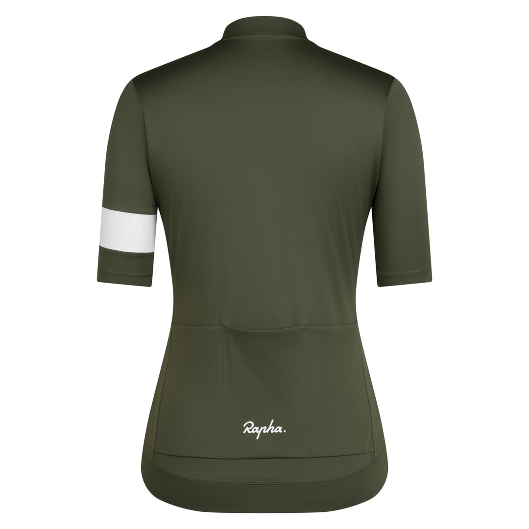 Rapha Core Women's Jersey Dark Green/White | Maats.cc – Maats.cc
