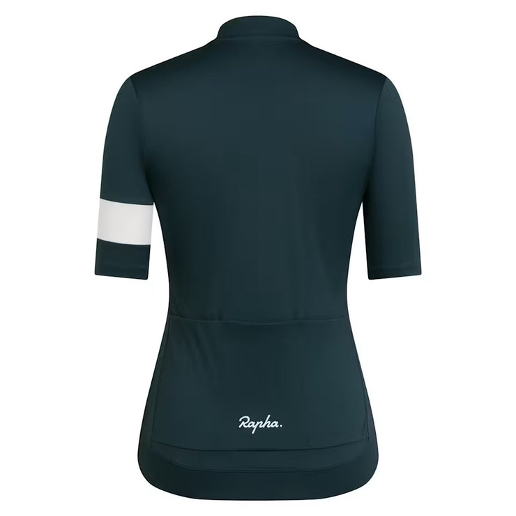Rapha Core Women's Jersey Forest Green/White