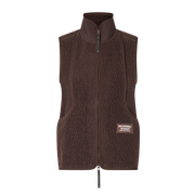 PNS Off-Race Women's Pile Fleece Vest Light Brown