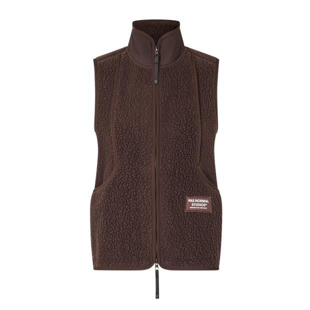 PNS Off-Race Women's Pile Fleece Vest Light Brown