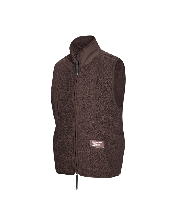 PNS Off-Race Women's Pile Fleece Vest Light Brown
