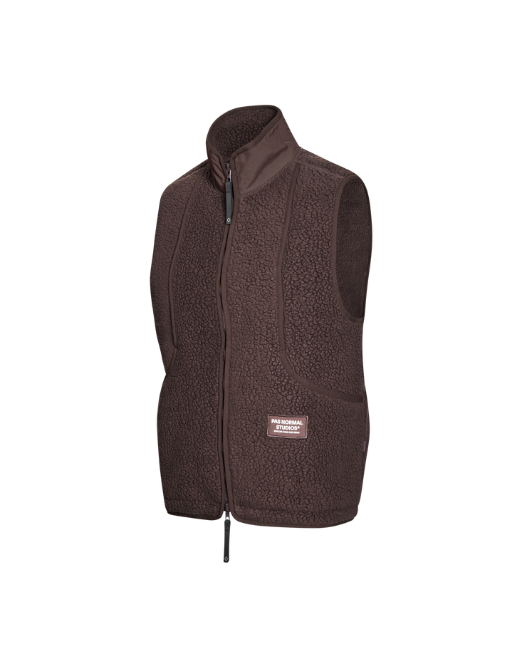 PNS Off-Race Women's Pile Fleece Vest Light Brown