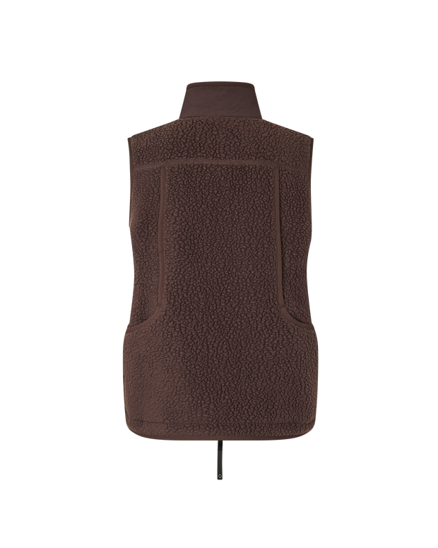 PNS Off-Race Women's Pile Fleece Vest Light Brown