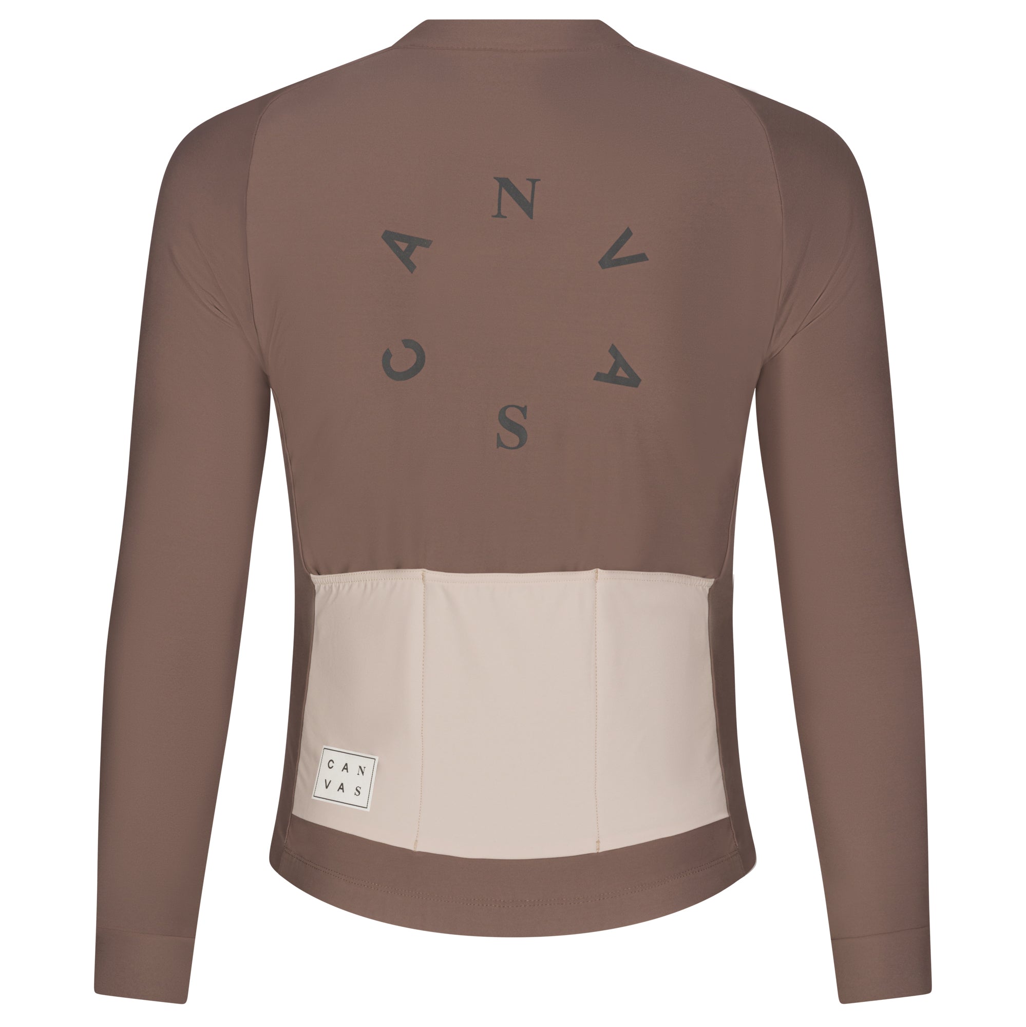 Canvas Solid Longsleeve Jersey Walnut - Maats Cycling Culture