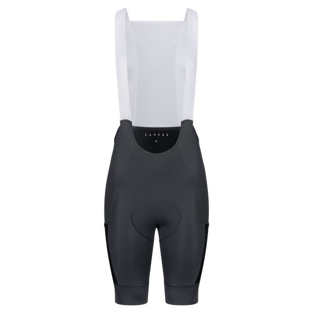 Canvas Solid Men's Cargo Bib Shorts Wolf Grey
