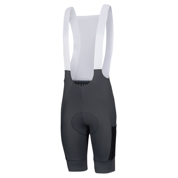 Canvas Solid Men's Cargo Bib Shorts Wolf Grey