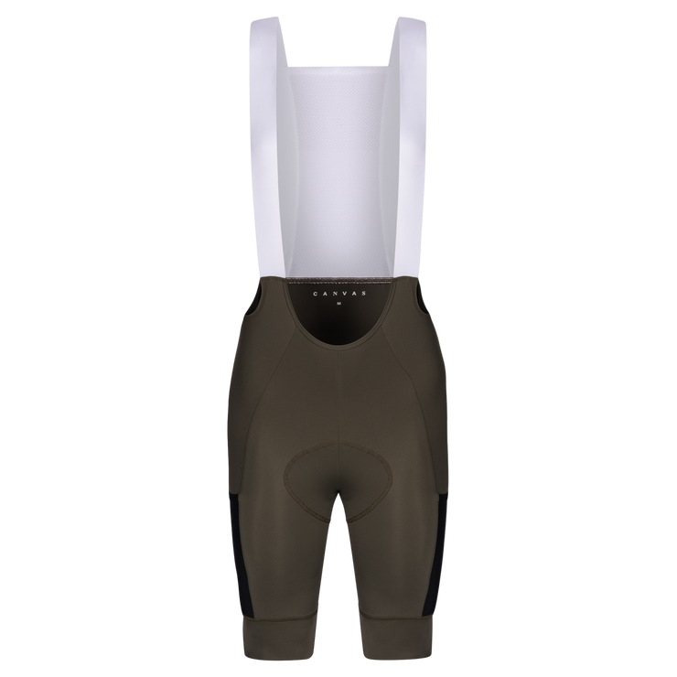 Canvas Solid Men's Cargo Bib Shorts Dark Sage