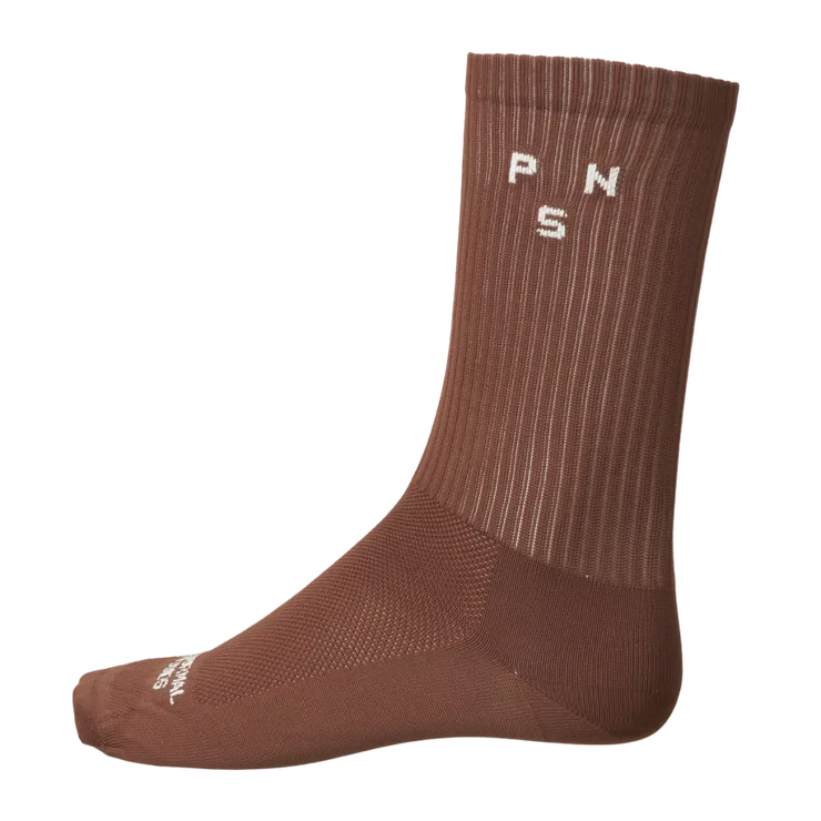 PNS Off-Race Ribbed Socks Rust - Maats Cycling Culture