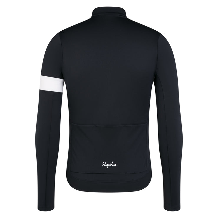 Rapha Core Men's Thermal Longsleeve Jersey Black/White - Maats Cycling Culture