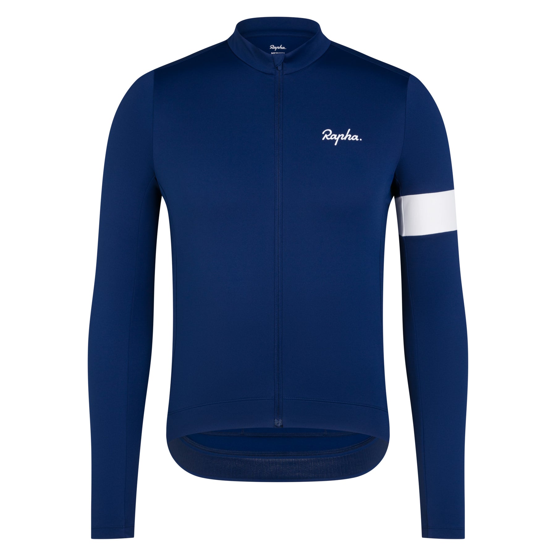 Rapha Core Men's Thermal Longsleeve Jersey Navy/White | Maats.cc