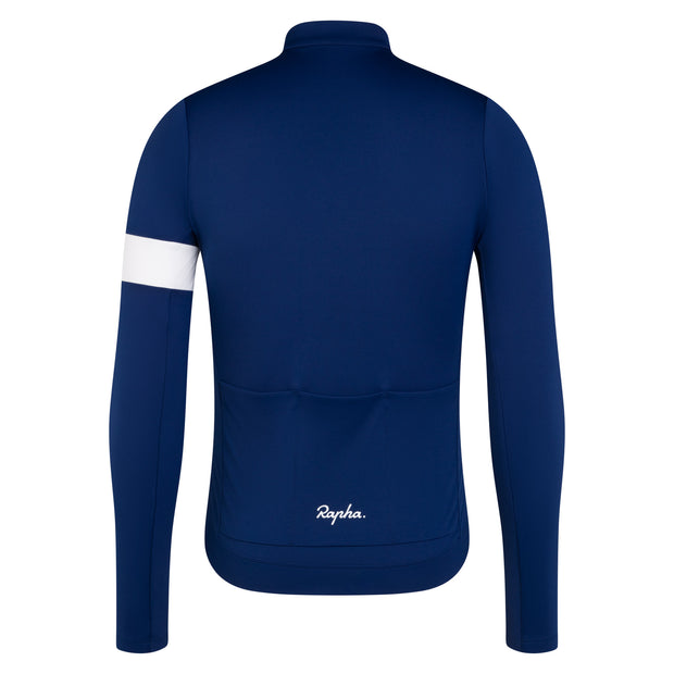 Rapha Core Men's Thermal Longsleeve Jersey Navy/White