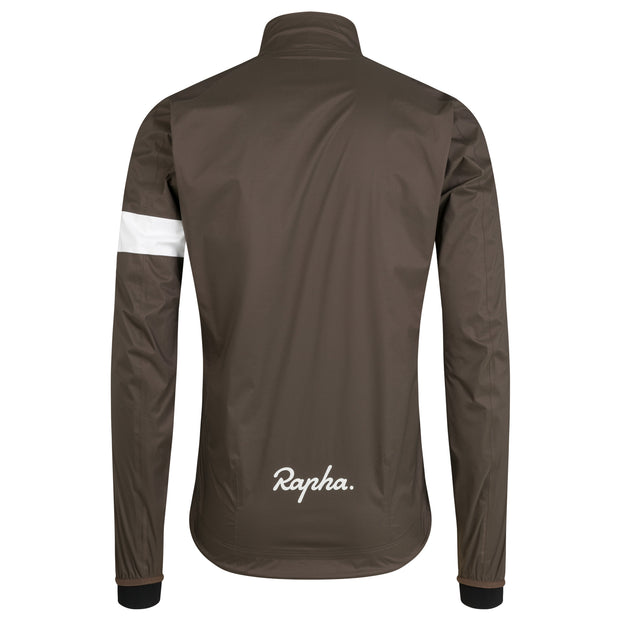 Rapha Core Men's Rain Jacket II Deep Coffee/White