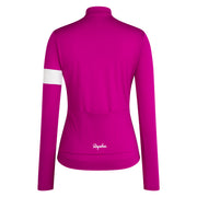 Rapha Core Women's Thermal Longsleeve Jersey Berry/White - Maats Cycling Culture