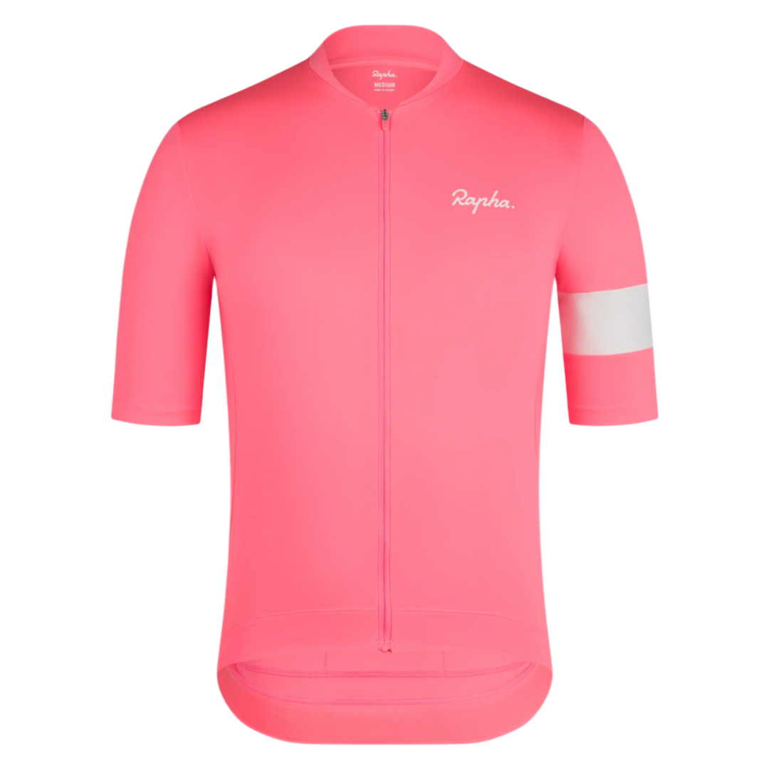 Rapha プロチームジャージ Hi-Vis Pink XSサイズ Rapha Core Men's Jersey High-Vis Pink/White | Maats.cc
