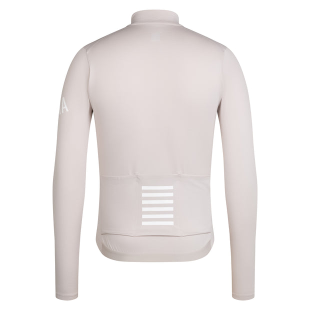 Rapha Pro Team Men's Longsleeve Midweight Jersey Silver Grey/White Alyssum - Maats Cycling Culture