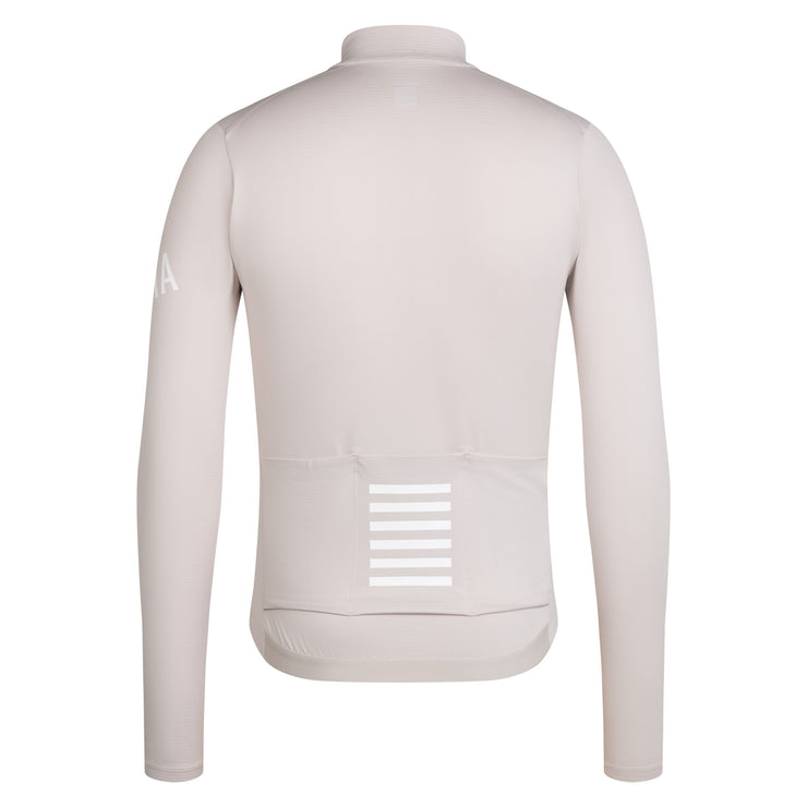 Rapha Pro Team Men's Longsleeve Midweight Jersey Silver Grey/White Alyssum - Maats Cycling Culture