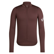 Rapha Pro Team Men's Longsleeve Midweight Jersey Walnut Brown/White - Maats Cycling Culture