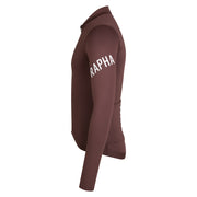 Rapha Pro Team Men's Longsleeve Midweight Jersey Walnut Brown/White - Maats Cycling Culture