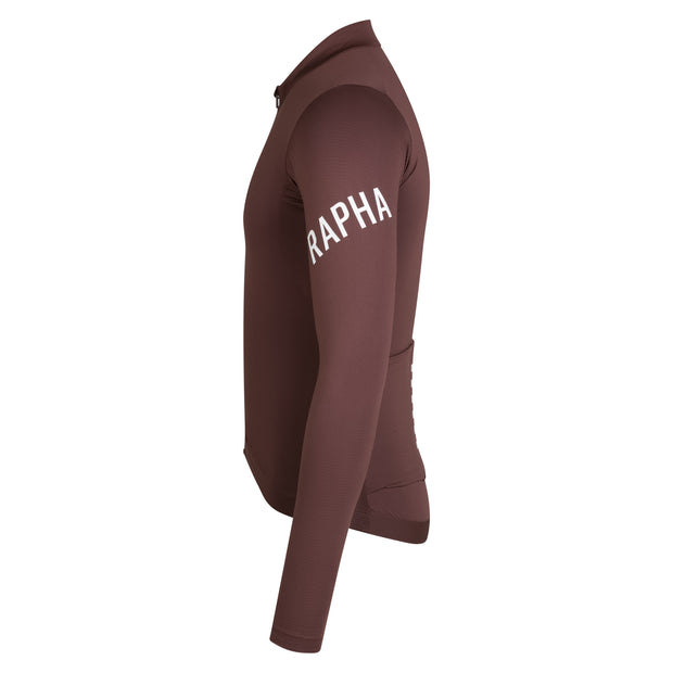 Rapha Pro Team Men's Longsleeve Midweight Jersey Walnut Brown/White