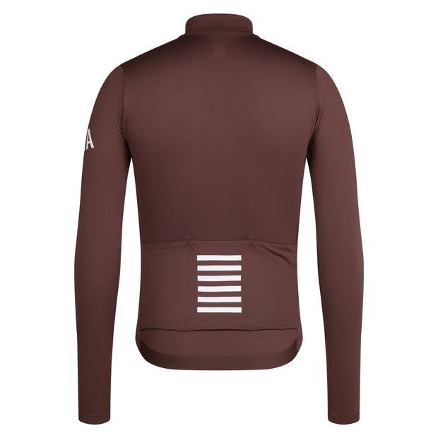 Rapha Pro Team Men's Longsleeve Midweight Jersey Walnut Brown/White