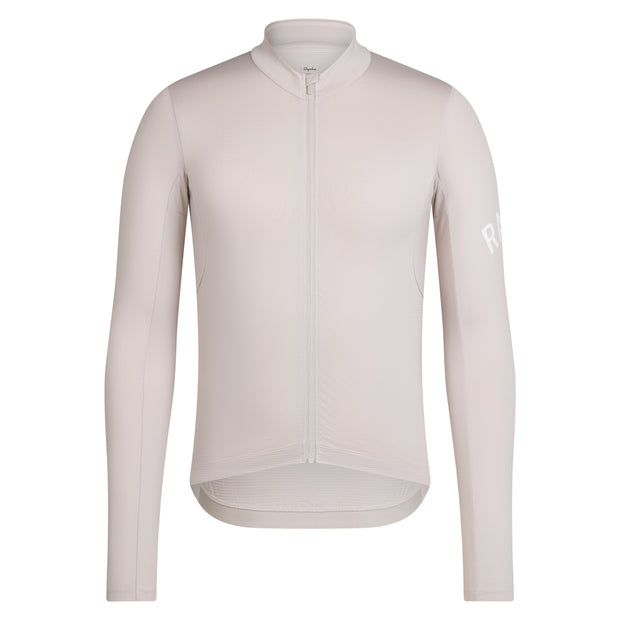 Rapha Pro Team Men's Longsleeve Midweight Jersey Silver Grey/White Alyssum