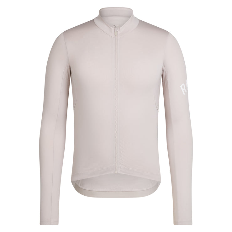 Rapha Pro Team Men's Longsleeve Midweight Jersey Silver Grey/White Alyssum - Maats Cycling Culture