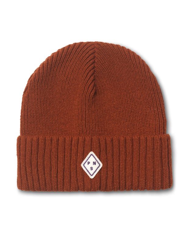 PNS Off-Race Patch Beanie Rust - Maats Cycling Culture