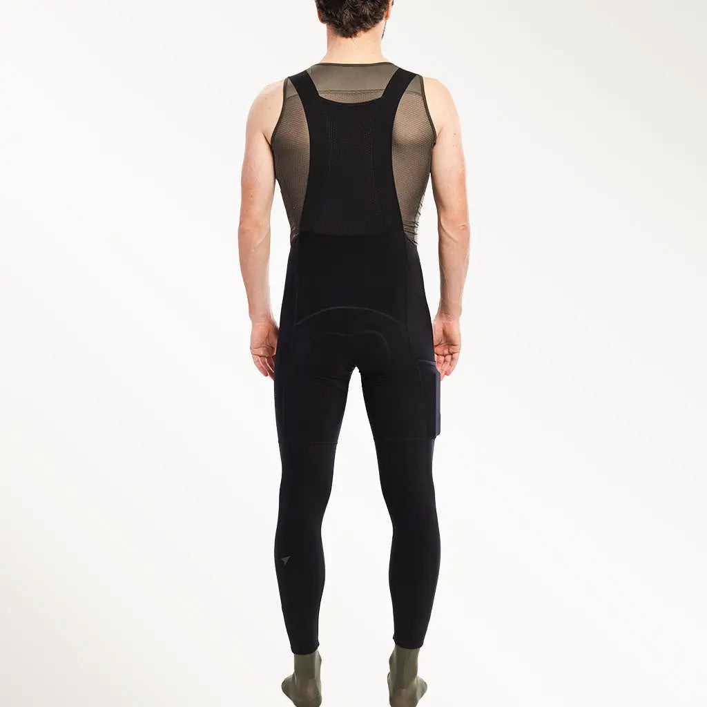Canvas Men's Long Cargo Bib Black - Maats Cycling Culture