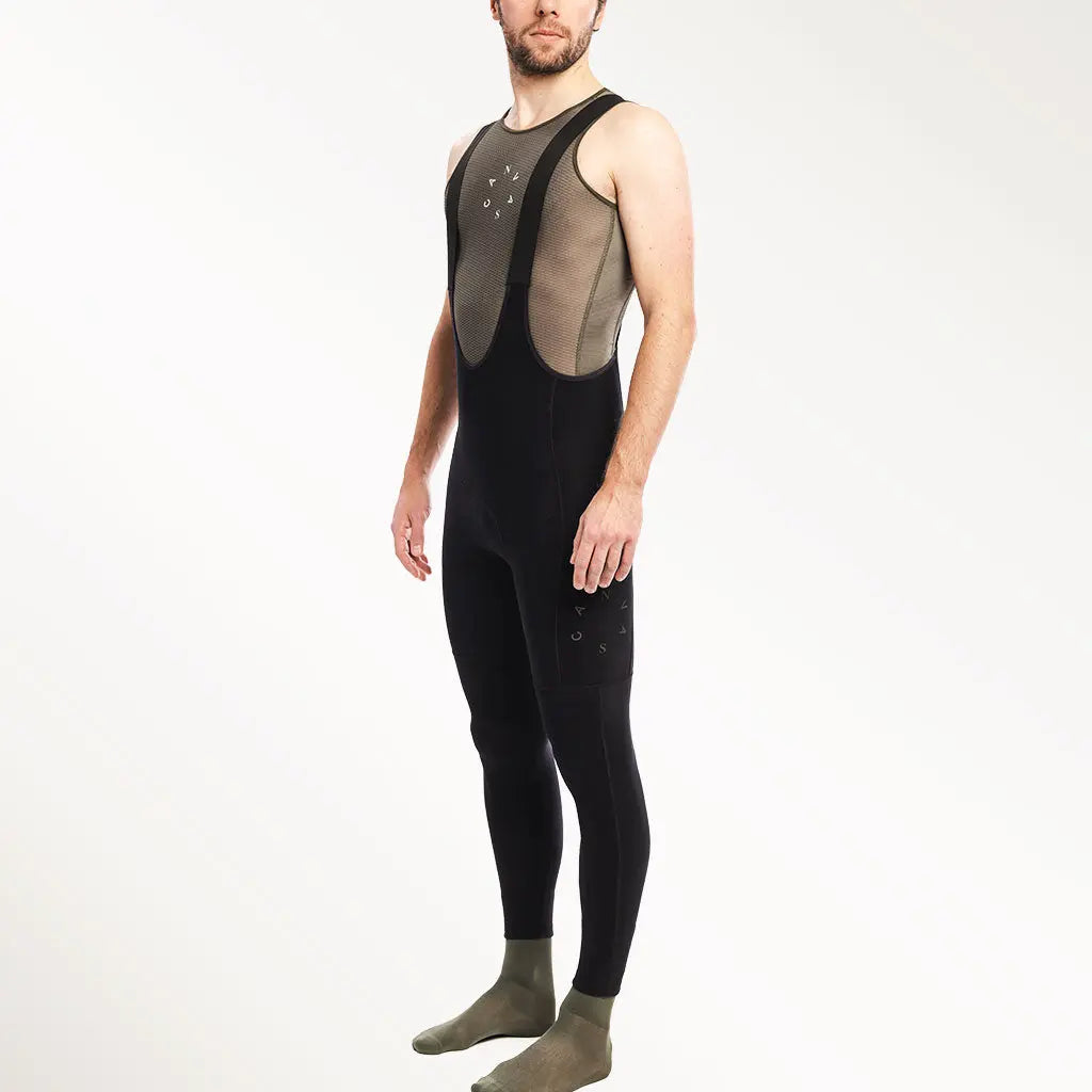 Canvas Men's Long Cargo Bib Black - Maats Cycling Culture