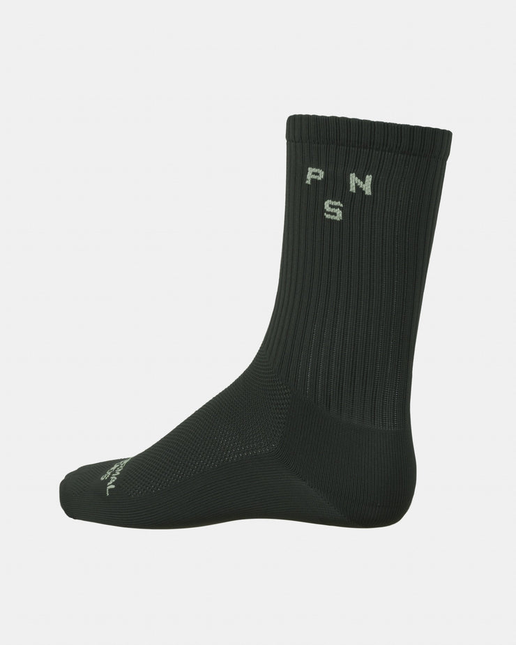 PNS Off-Race Ribbed Socks Dark Olive